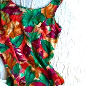 Liz Claiborne 100% Silk Brilliant Colored Sleeveless Blouse